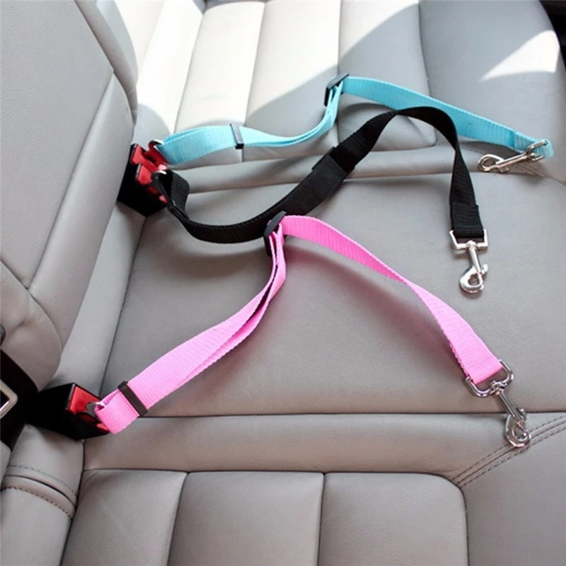 Safe Travels: Adjustable Pet Car Seat Belt & Harness - Pawsitive Vibes