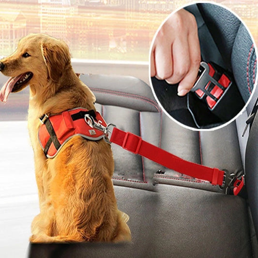 Safe Travels: Adjustable Pet Car Seat Belt & Harness - Pawsitive Vibes