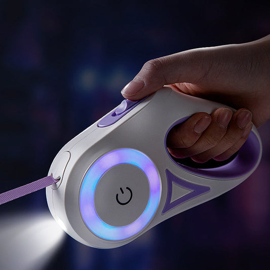 Freedom & Control: Retractable Dog Leash with Spotlight - Pawsitive Vibes