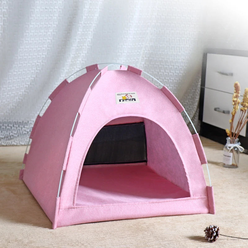 Cozy Comfort: Foldable All-Season Pet Tent Nest - Pawsitive Vibes