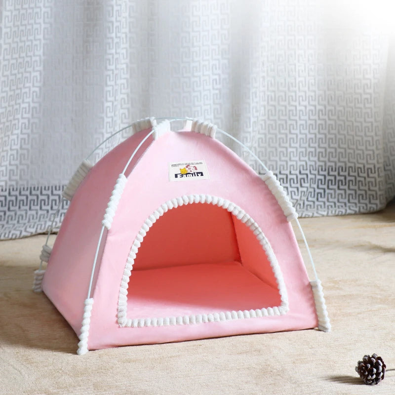 Cozy Comfort: Foldable All-Season Pet Tent Nest - Pawsitive Vibes