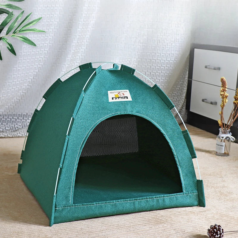 Cozy Comfort: Foldable All-Season Pet Tent Nest - Pawsitive Vibes