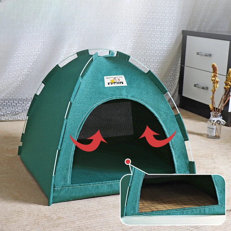 Cozy Comfort: Foldable All-Season Pet Tent Nest - Pawsitive Vibes