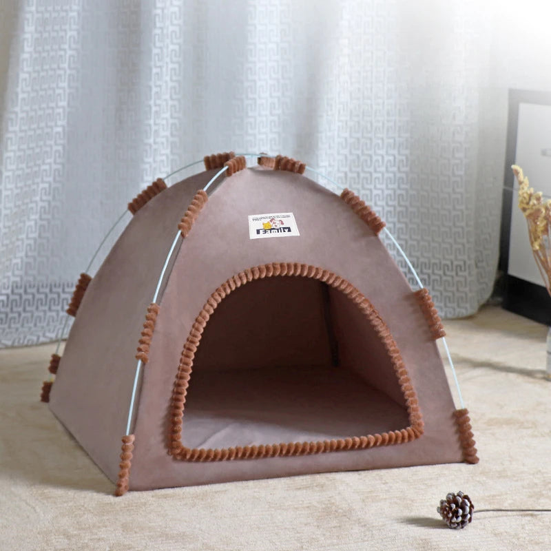 Cozy Comfort: Foldable All-Season Pet Tent Nest - Pawsitive Vibes