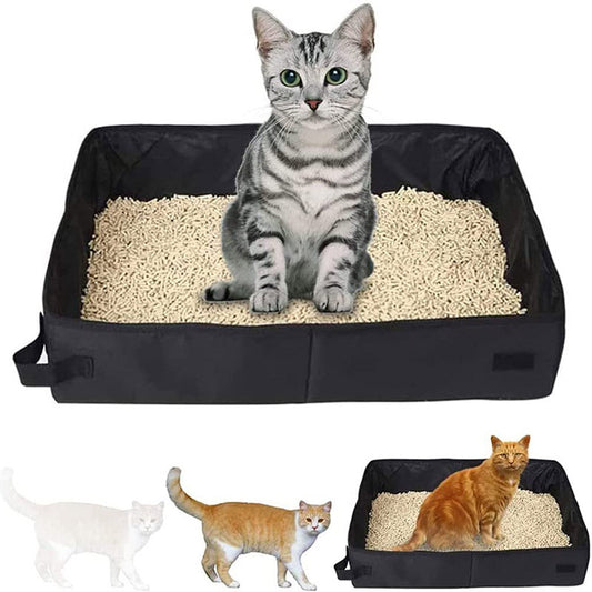Portable Foldable Cat Litter Box – Travel Clean & Hassle-Free - Pawsitive Vibes